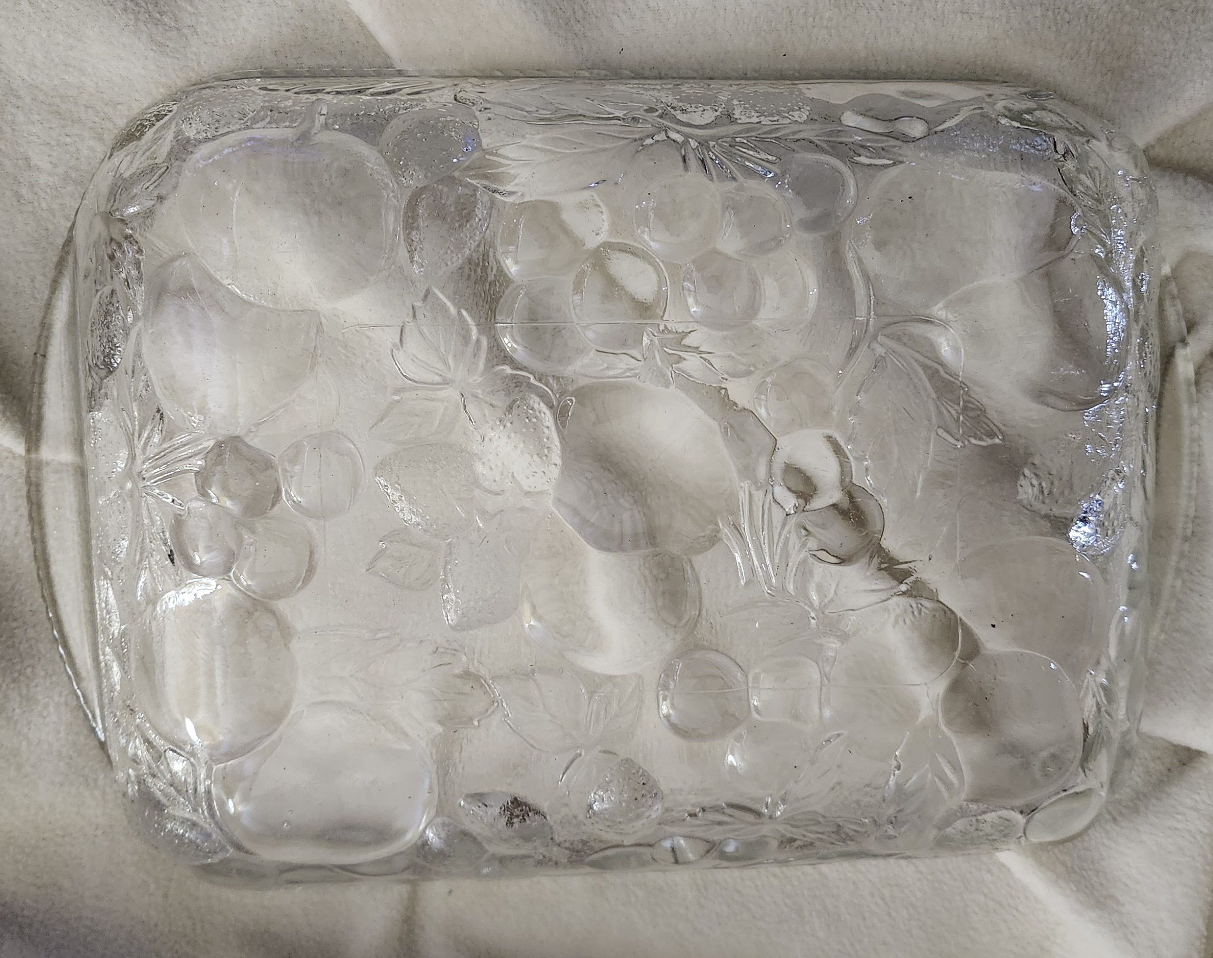 vintage libbey orchard fruit clear casserole baking dish vintage libbey orchard fruit clear casserole baking dish