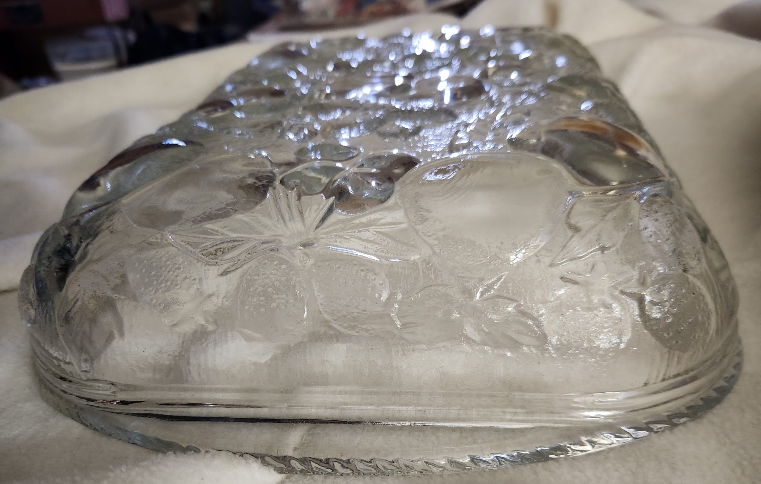 vintage libbey orchard fruit clear casserole baking dish vintage libbey orchard fruit clear casserole baking dish