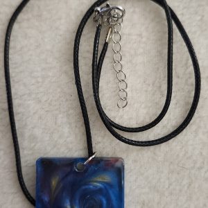 handcrafted resin necklace by peachika dezigns