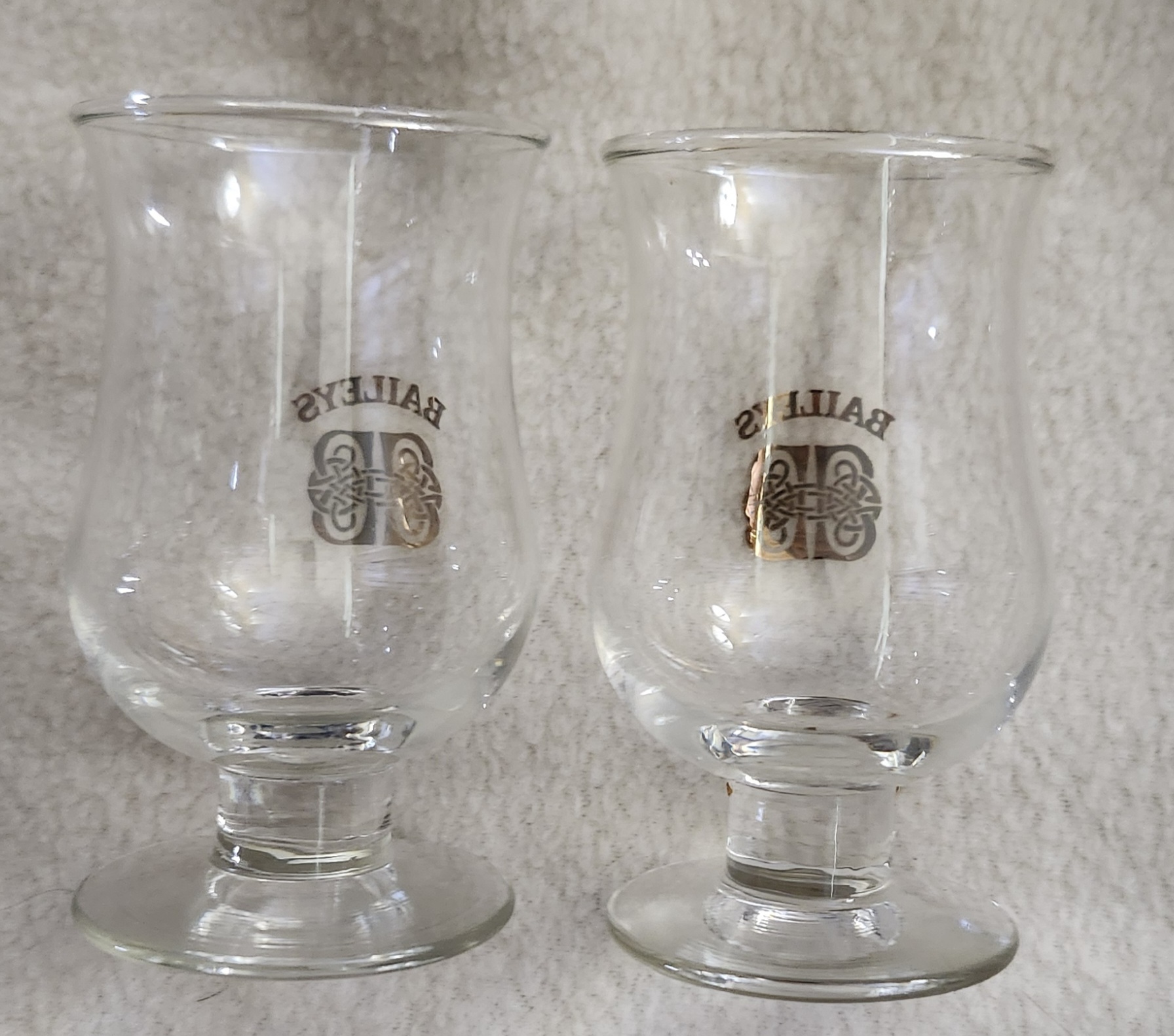 pair of baileys tulip shape irish cream shot glasses pair of baileys tulip shape irish cream shot glasses