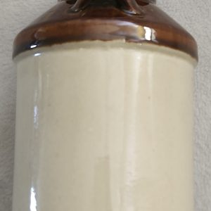 brown beige stoneware milk jug