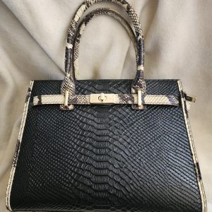 zooler crossbody shoulder handbag snakelike look trim